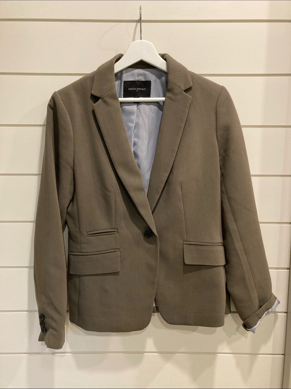 Banana Republic Women's Taupe Single-Button Blazer